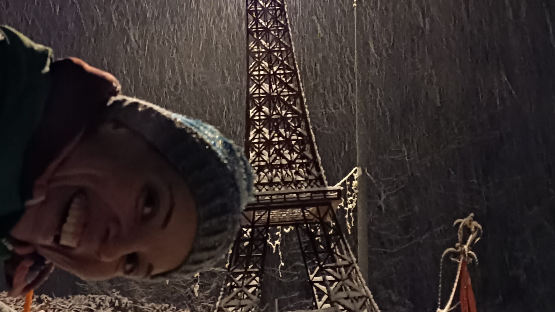 witziges Foto mit Eiffelturm