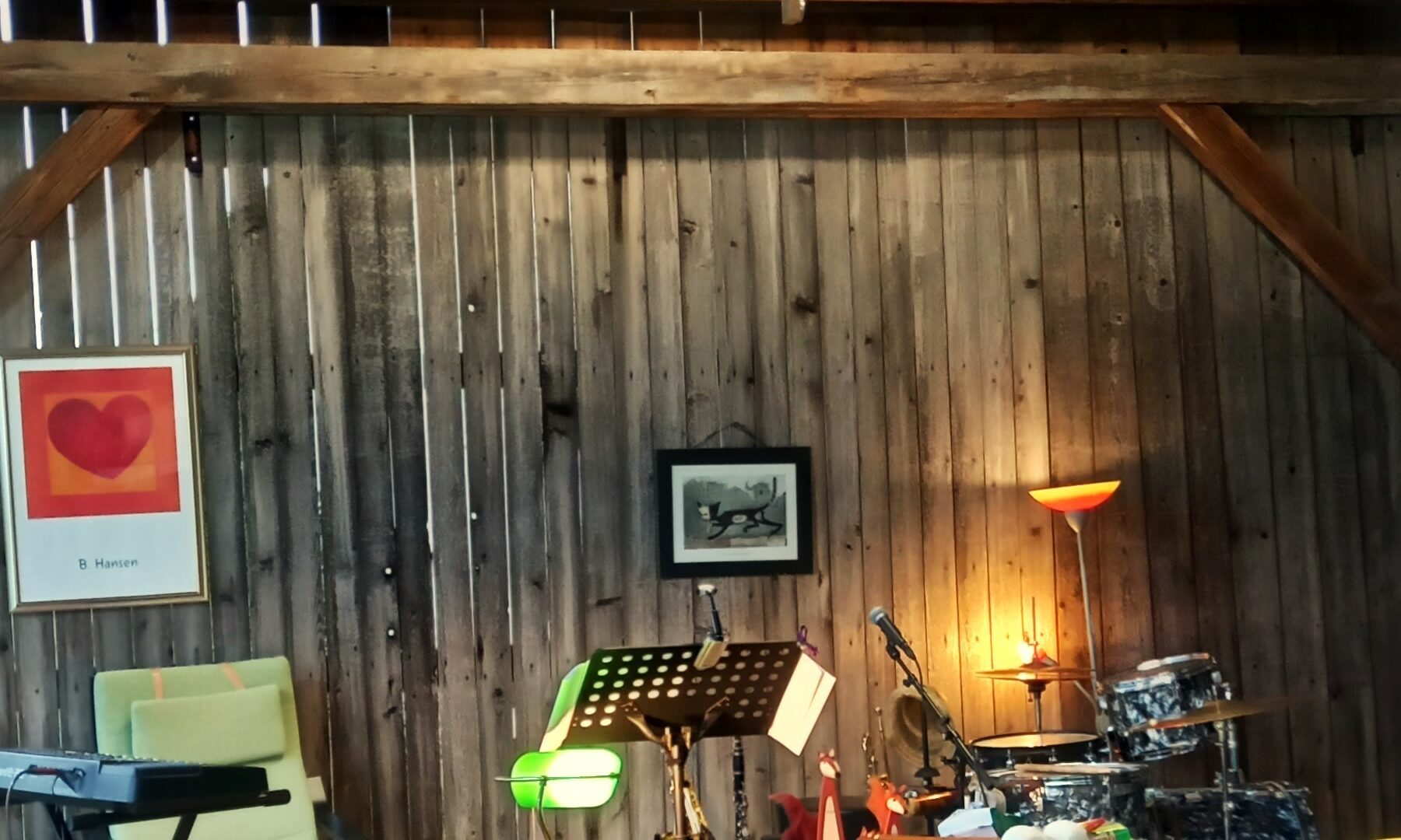 die Bühne beim Wohnzimmerkonzert